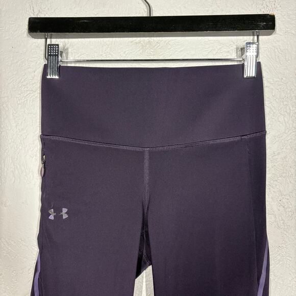 Under Armour Leggings Running Reinforced Waist Ankle Purple - S - Picture 3 of 6